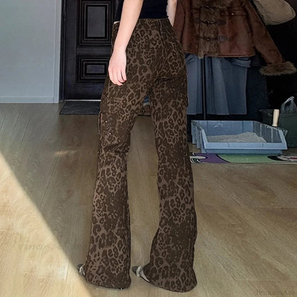 Leopard Pattern Gothic Slim Trouser