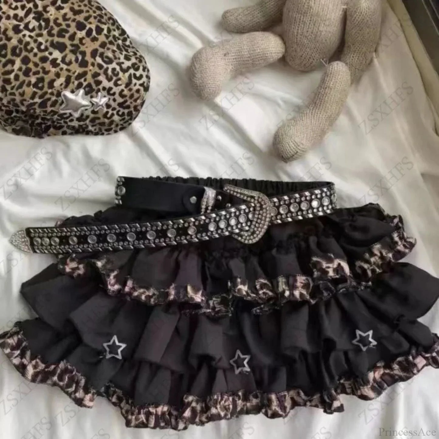 Leopard Vintage Sweet A-line Skirt