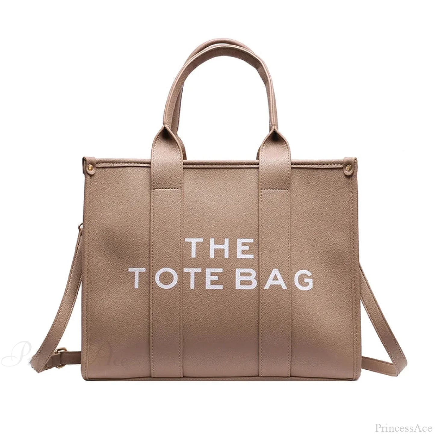 Letter Soft PU Leather Tote Shoulder Handbag