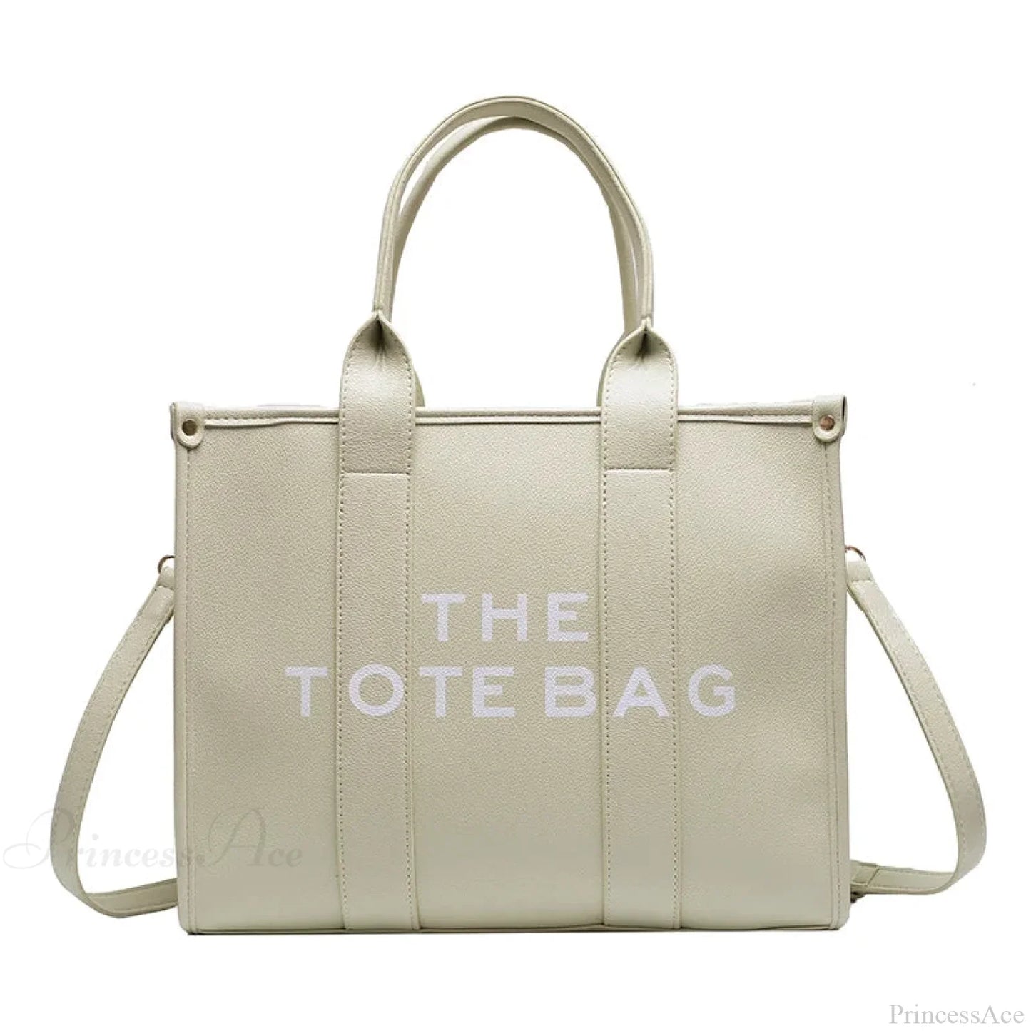 Letter Soft PU Leather Tote Shoulder Handbag