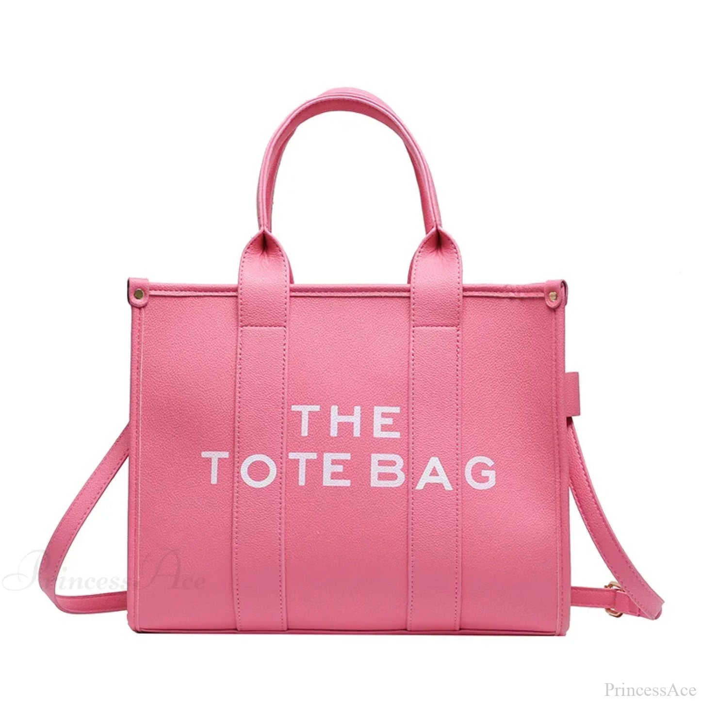 Letter Soft PU Leather Tote Shoulder Handbag