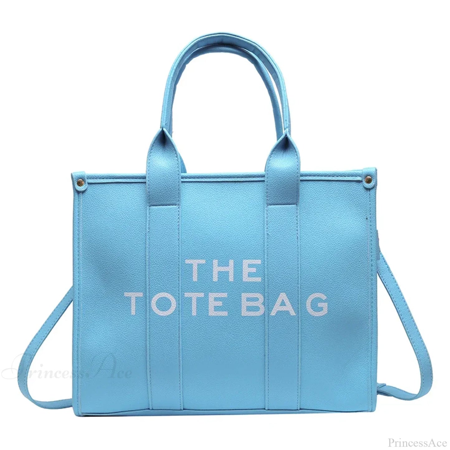 Letter Soft PU Leather Tote Shoulder Handbag