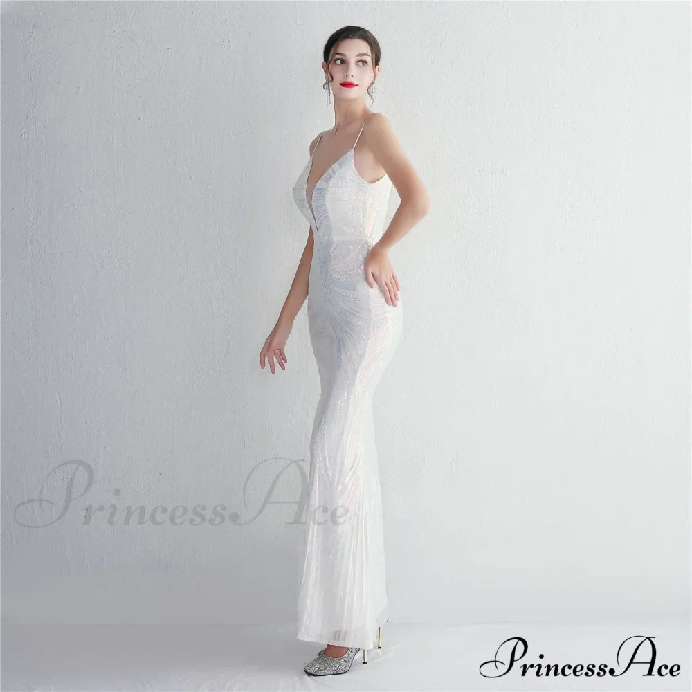 Liana Formal Sequin Charming Scroll Mermaid Dress