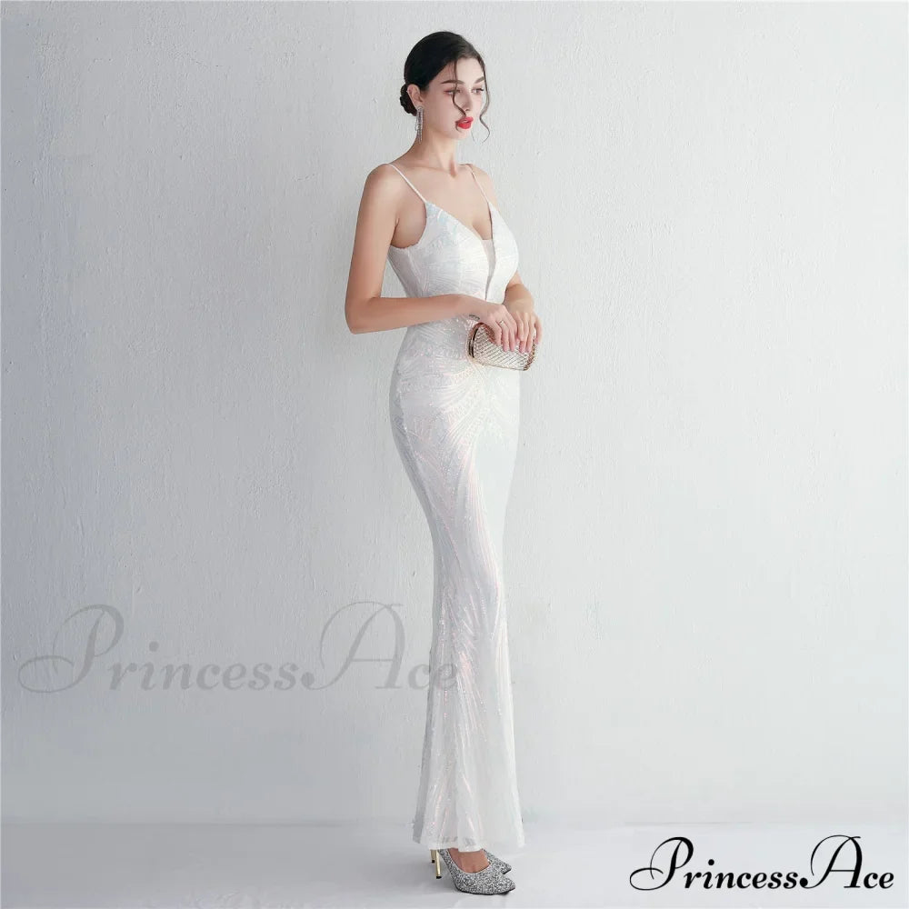 Liana Formal Sequin Charming Scroll Mermaid Dress