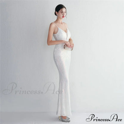 Liana Formal Sequin Charming Scroll Mermaid Dress