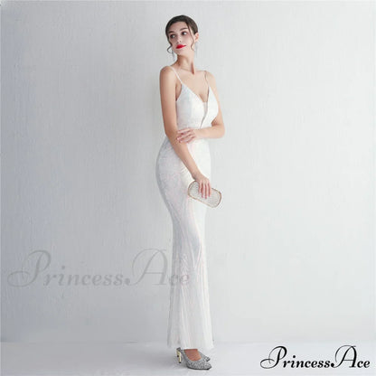 Liana Formal Sequin Charming Scroll Mermaid Dress