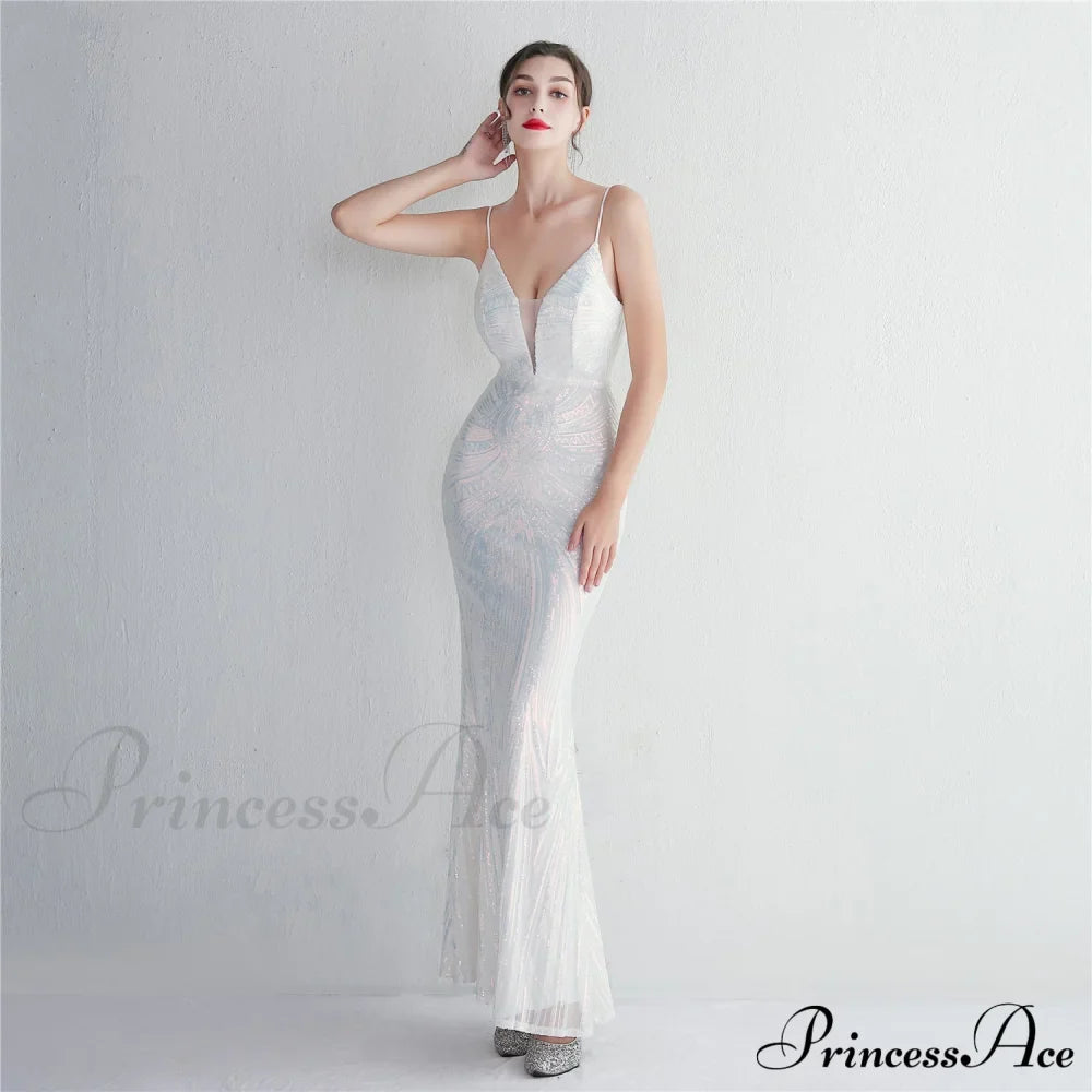 Liana Formal Sequin Charming Scroll Mermaid Dress