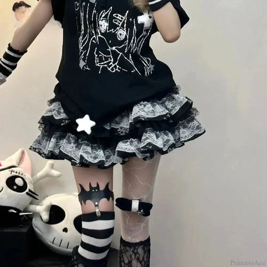 Lolita Gothic Lace Cake Skirt