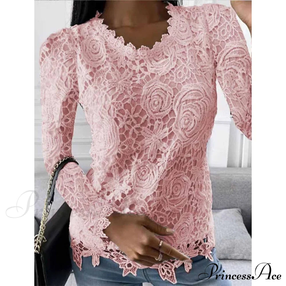 Long Arm Lace for Blouse Blouse Flowered Women