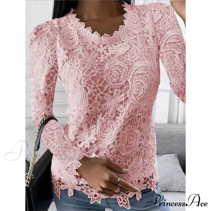 Long Arm Lace for Blouse Blouse Flowered Women