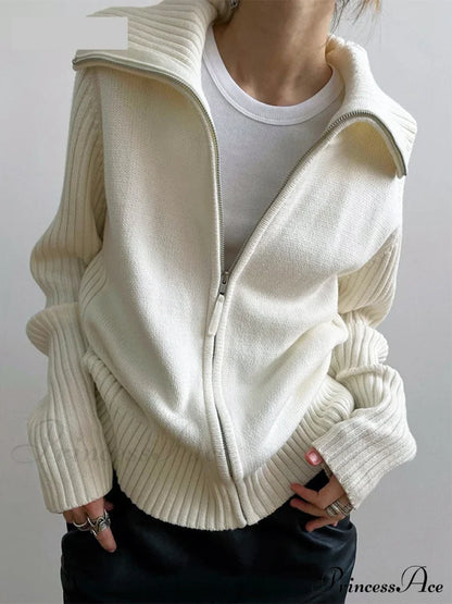 Long Sleeve Oversized Knitted Basic Loose Cardigans