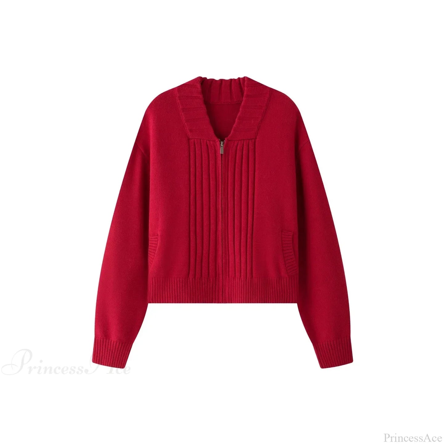 Loose Comfortable Wide Striped Cardigan Zipper Knitting Christmas Sweater