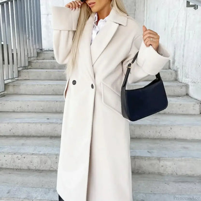 Loose Double-Breasted Windproof Overcoat