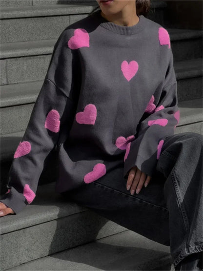 Loose Fashion Patchwork Long Sleeve Sweater