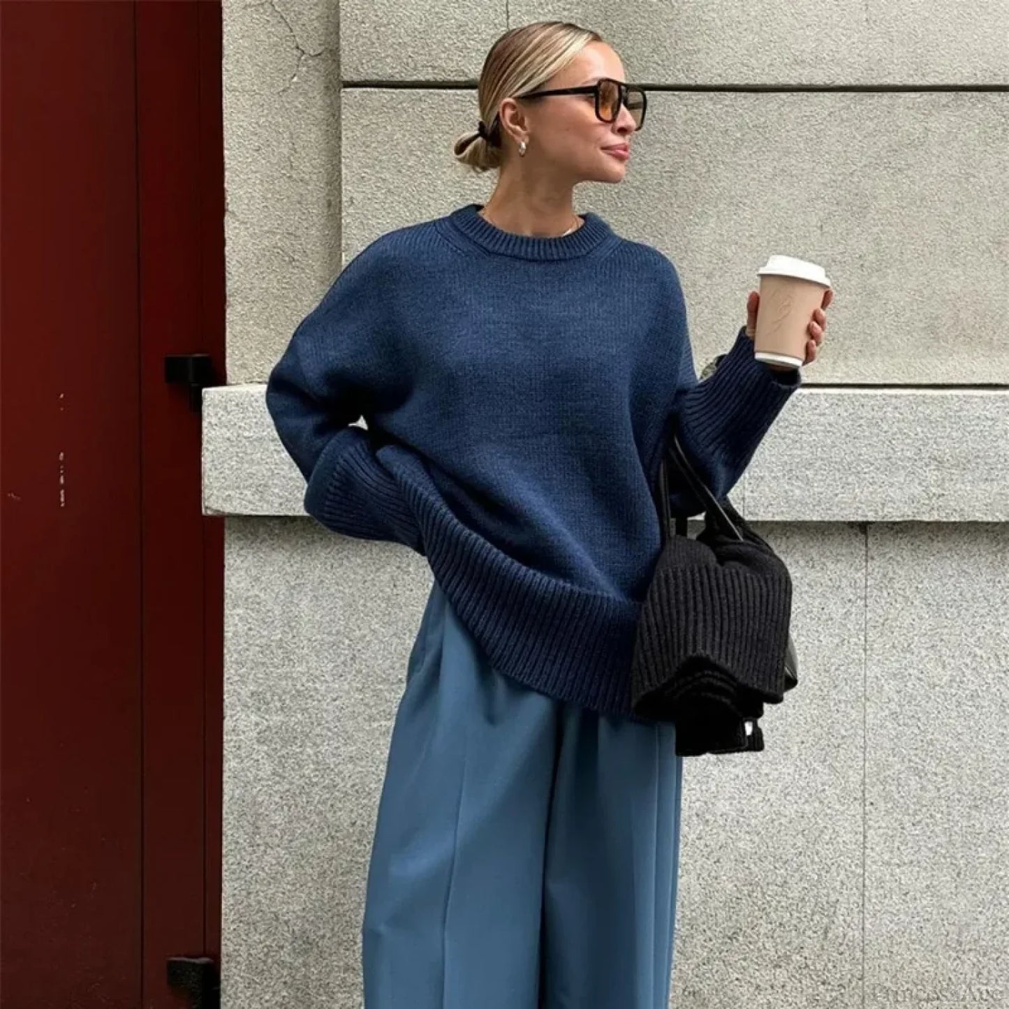 Loose O-neck Casual Streetwear Sweater