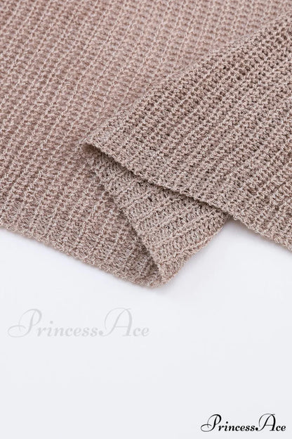 Low Dolman Slouchy High Gray Arm Sweater