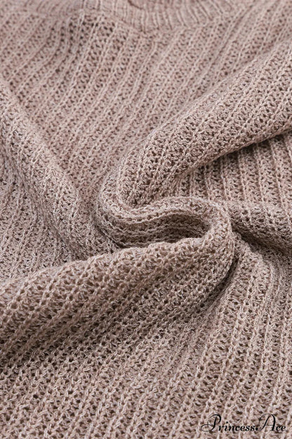 Low Dolman Slouchy High Gray Arm Sweater