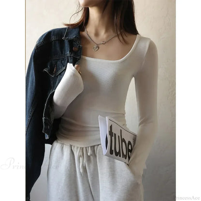 Low Neck Undercoat Slim Fit Sweater