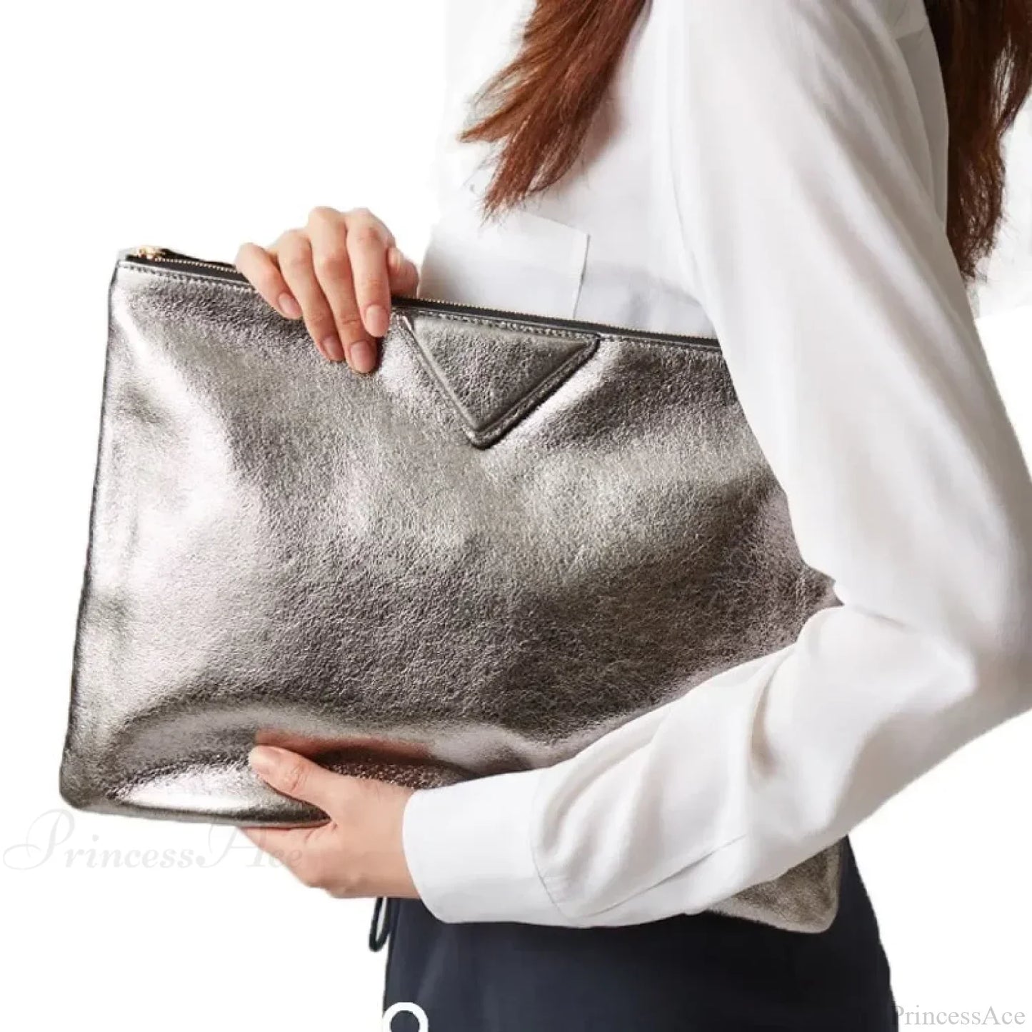 Luxury Designer PU Leather Day Clutch Wristlet