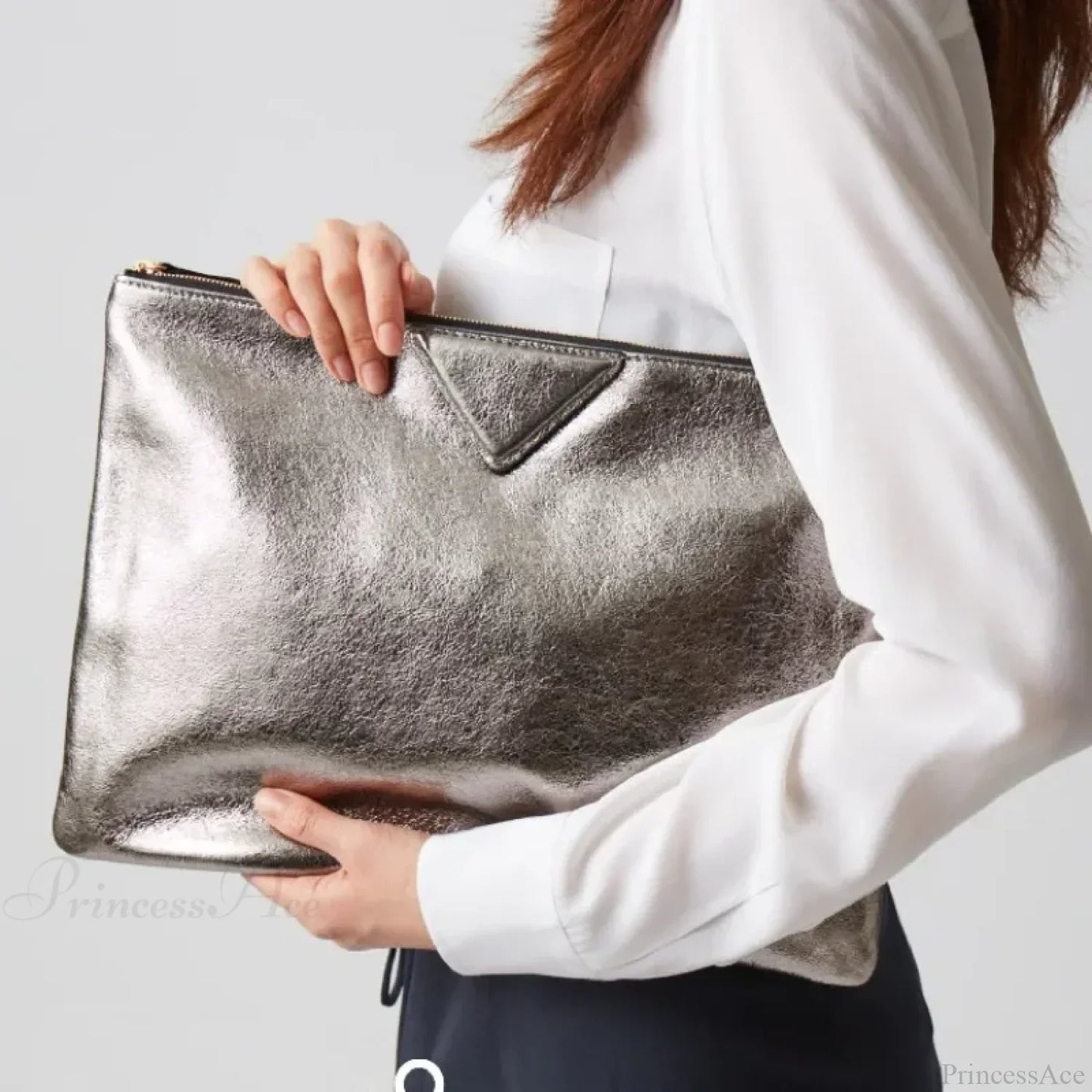 Luxury Designer PU Leather Day Clutch Wristlet