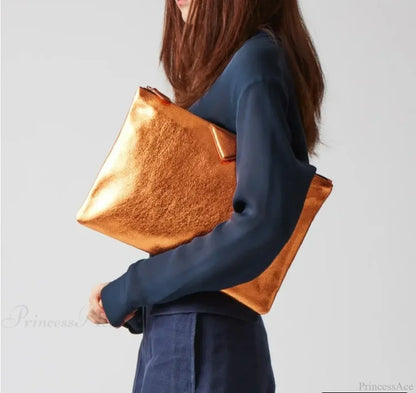 Luxury Designer PU Leather Day Clutch Wristlet