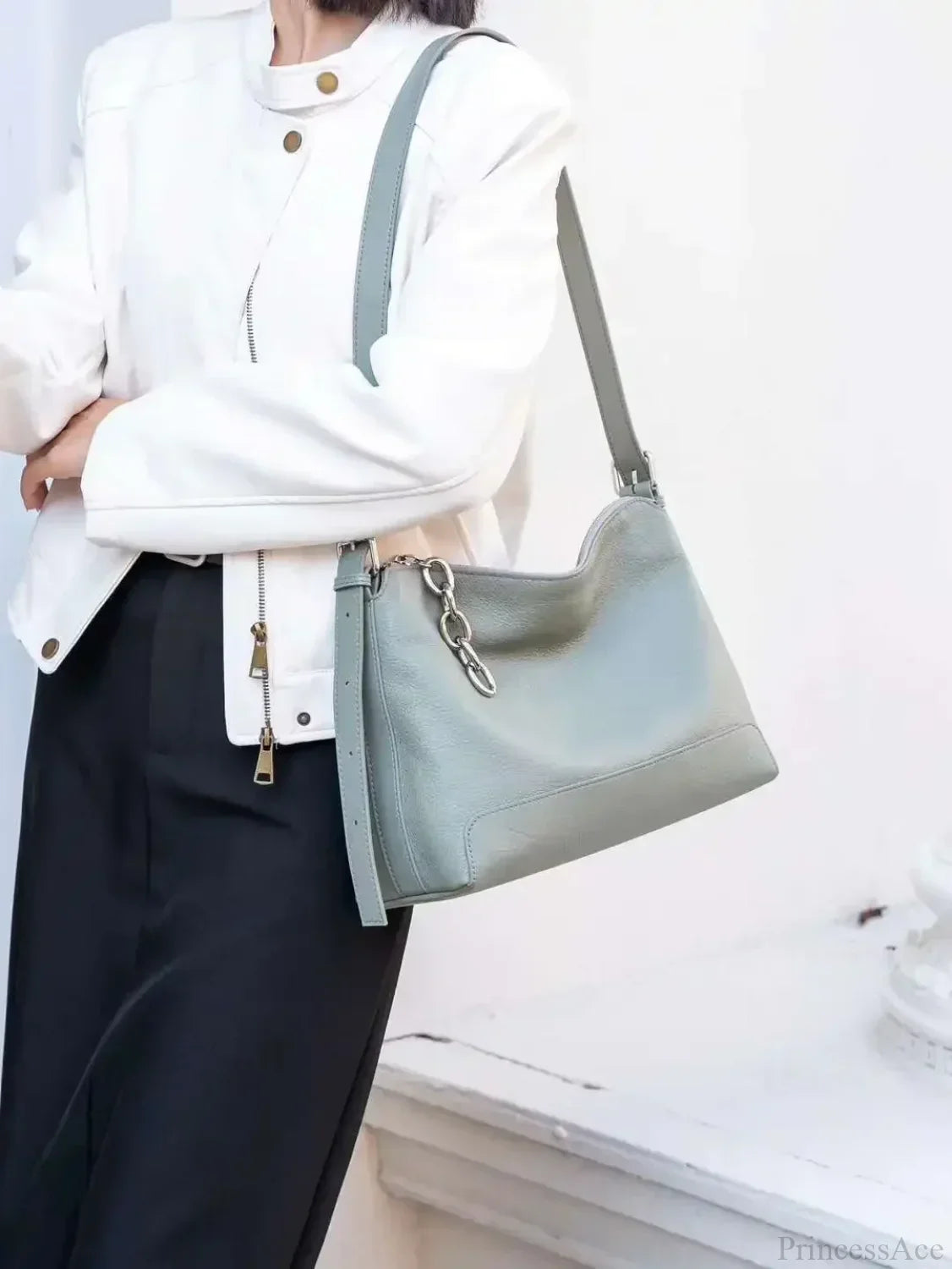 Luxury Genuine Leather Versatile Shoulder Hobo Bag