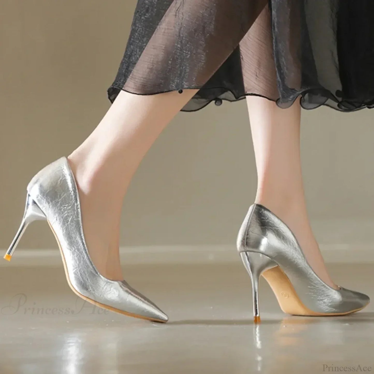 Luxury Gold Shiny Pumps Brand Large Size Sexy Party Pointed Toe Wedding High Heel