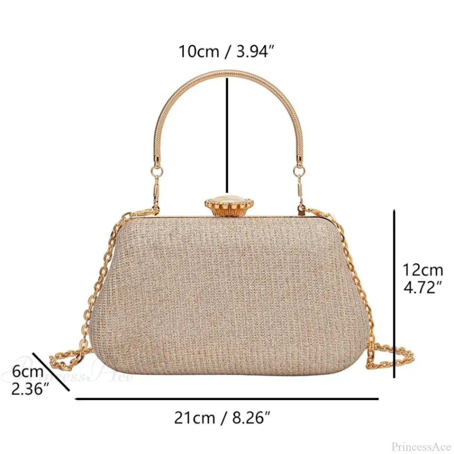 Luxury High Design Evening Glitter Wedding Clutch Handbag