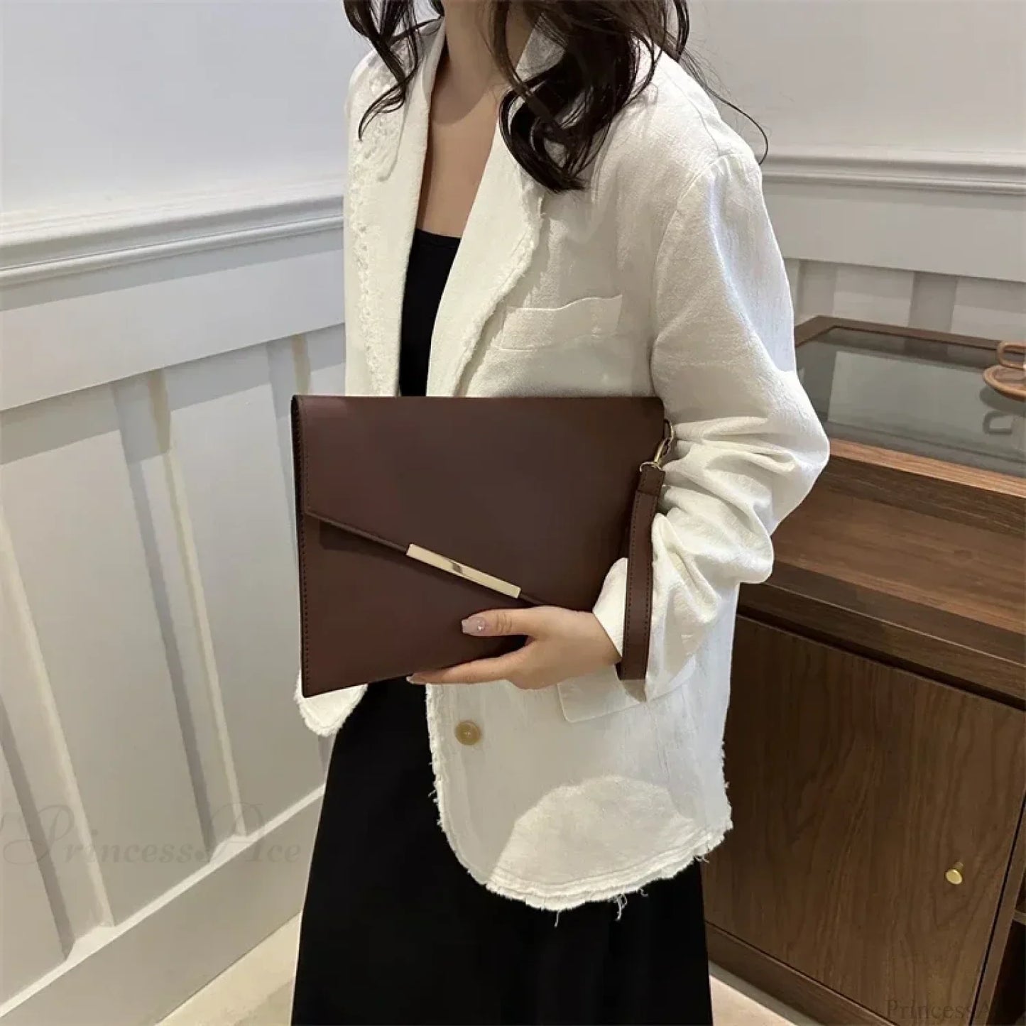 Luxury PU Leather Designer Wristlet