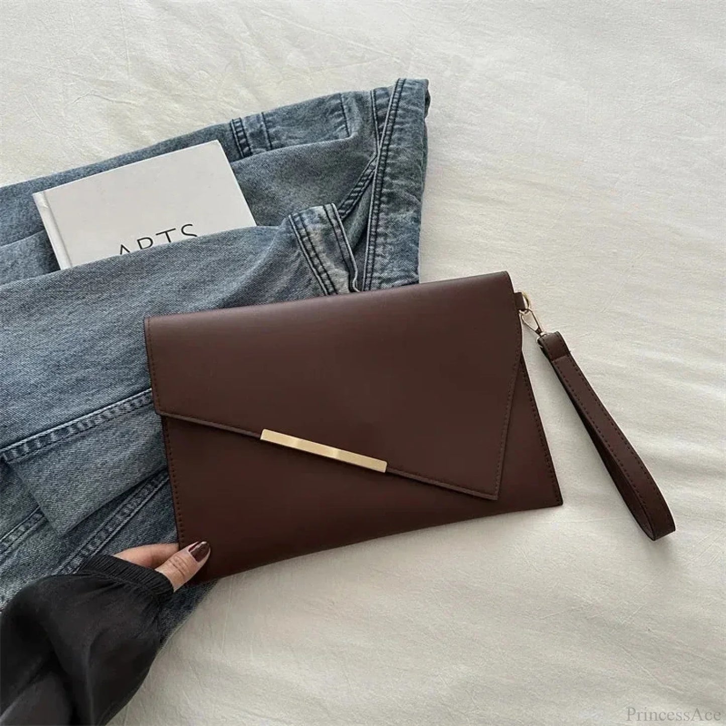 Luxury PU Leather Designer Wristlet