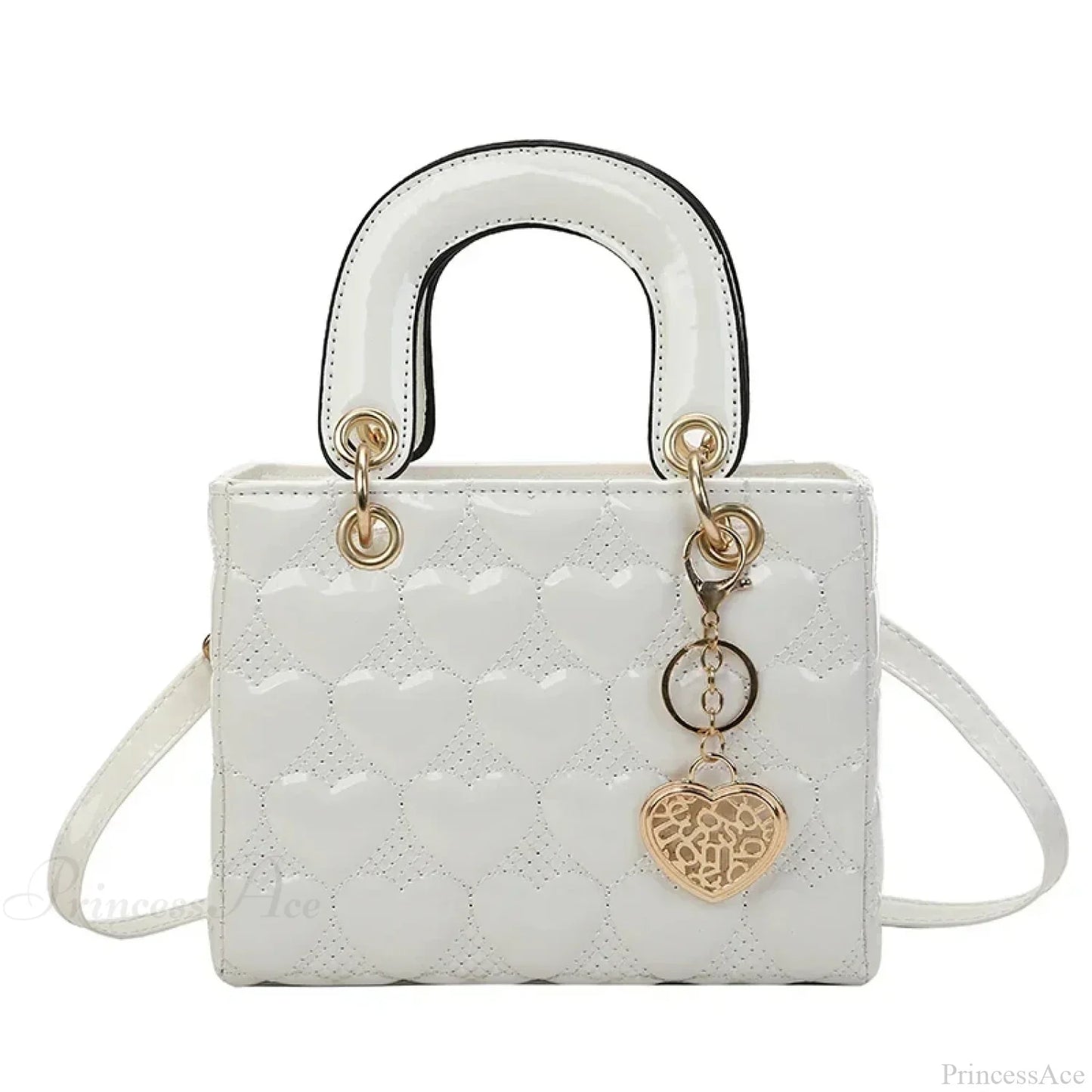 Luxury Quilted Square Handle Crossbody Handbag