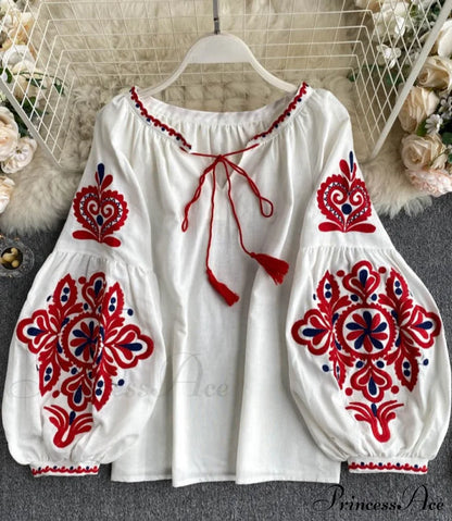 MARIA EMBROIDERED TOP