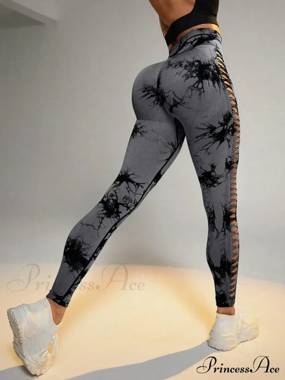 Mesh Out High Waist Push Up Yoga Gym Legging
