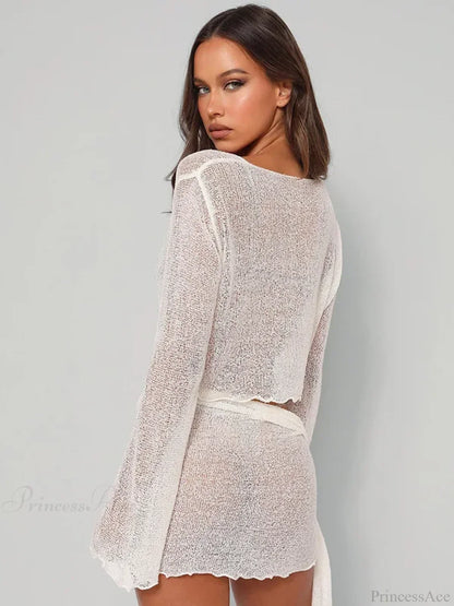 Mesh Two-Piece Party Mini Dress