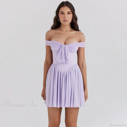 Mesh Waist Wrap A-line Vacation Dress