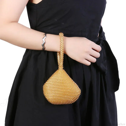 Metal Glitter Dinner Pouch Evening Banquet Clutch Bag