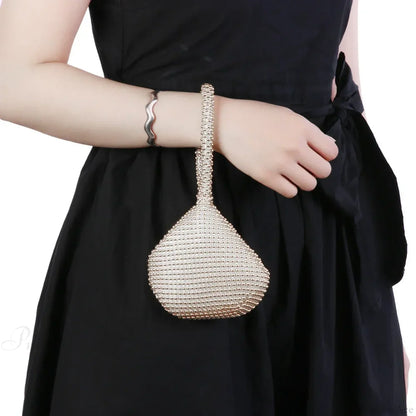 Metal Glitter Dinner Pouch Evening Banquet Clutch Bag