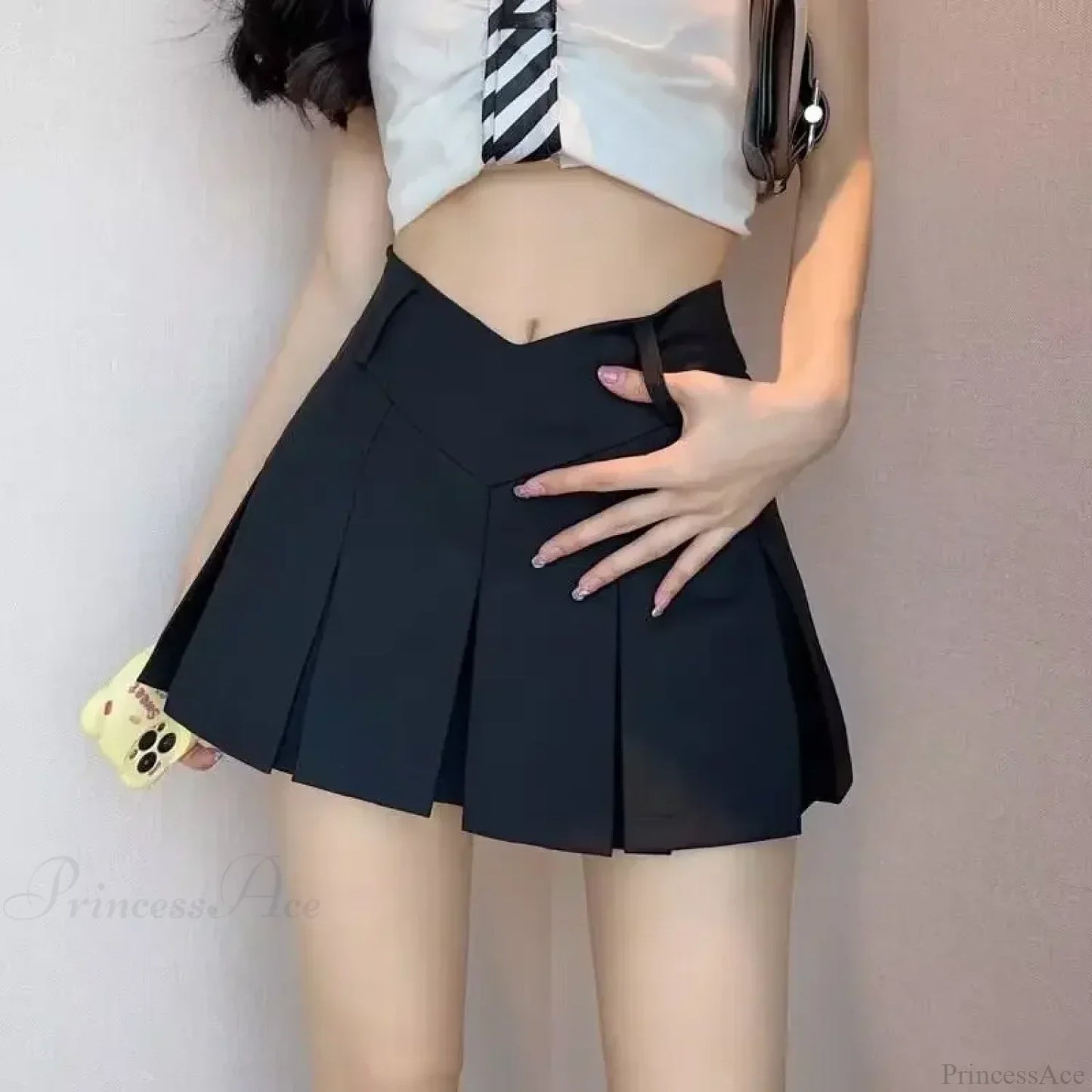 Micro A-Line V Waist Skirt