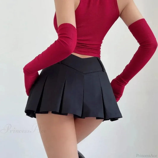 Micro A-Line V Waist Skirt