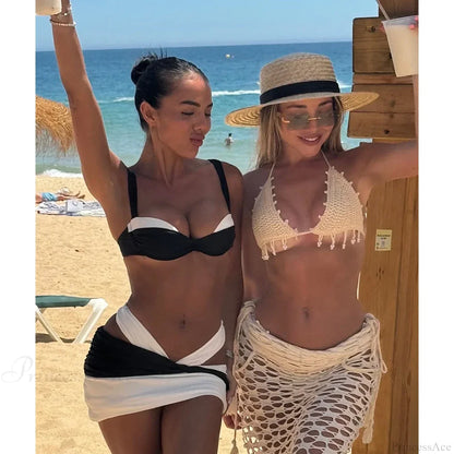 Micro Tanga de Playa Traje de Baño de Tres Piezas