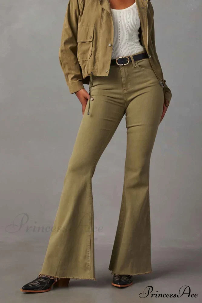 Mid Retro Flared Denim Rise Jeans