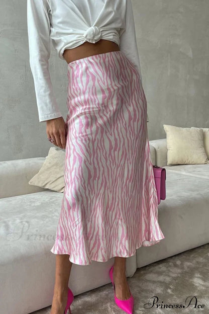 Midi Fishtail Zebra Skirt
