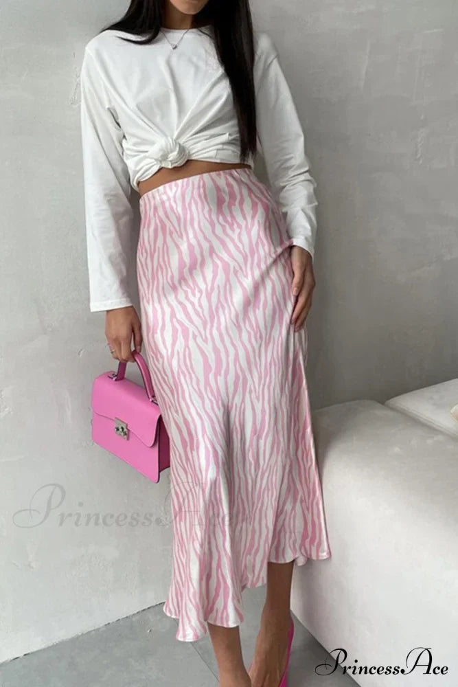 Midi Fishtail Zebra Skirt