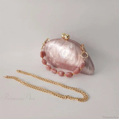 Mini Blue Light Pink Acrylic Box Evening Clutch Bag