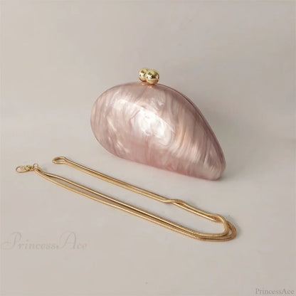 Mini Blue Light Pink Acrylic Box Evening Clutch Bag
