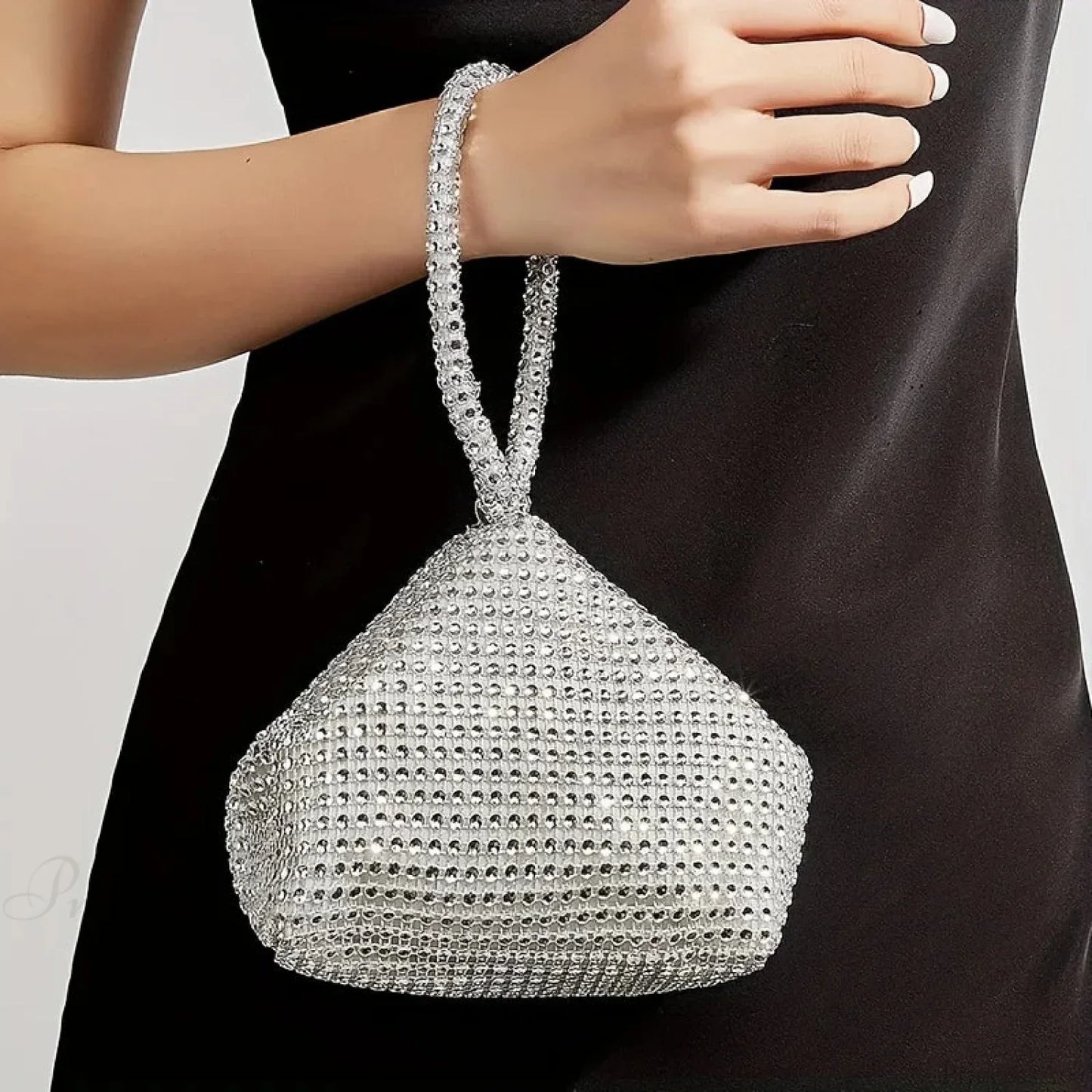 Mini Glitter Rhinette Evening Wristlet