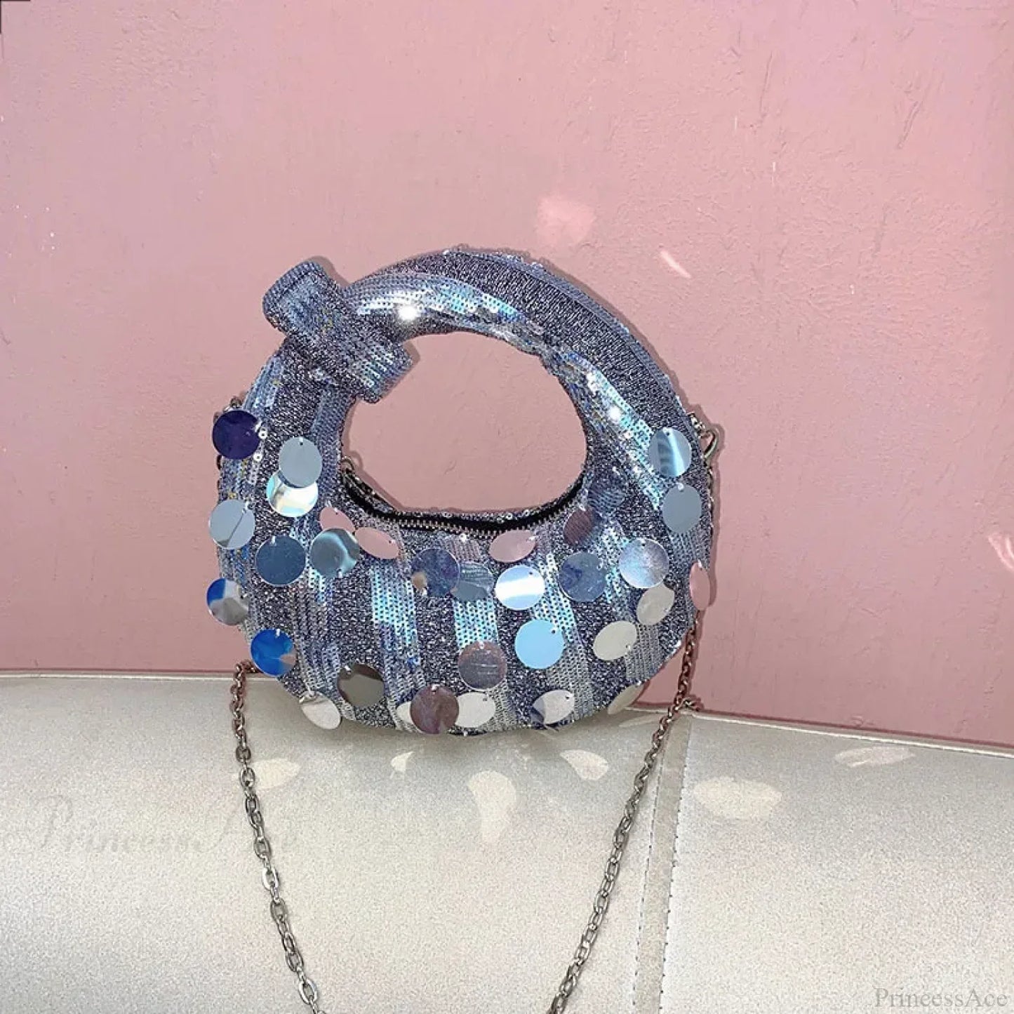 Mini Half Moon Evening Clutch Wristlet