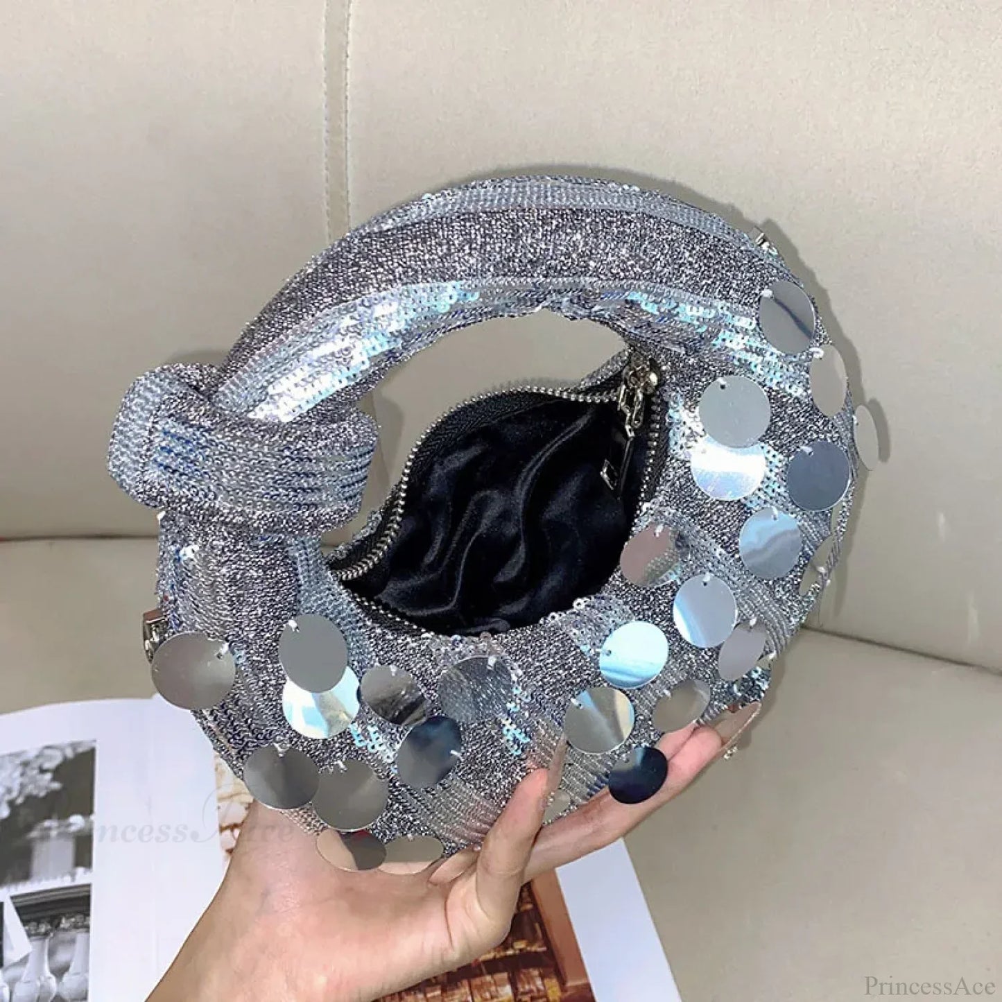Mini Half Moon Evening Clutch Wristlet