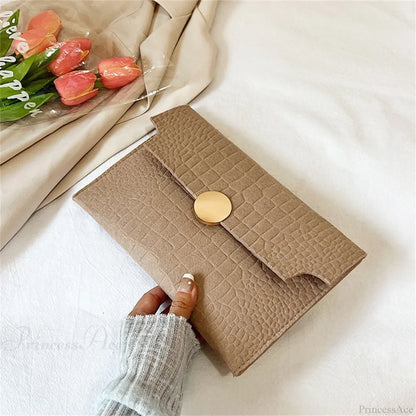 Minimalism Felt Indentation Clutch Wristlet