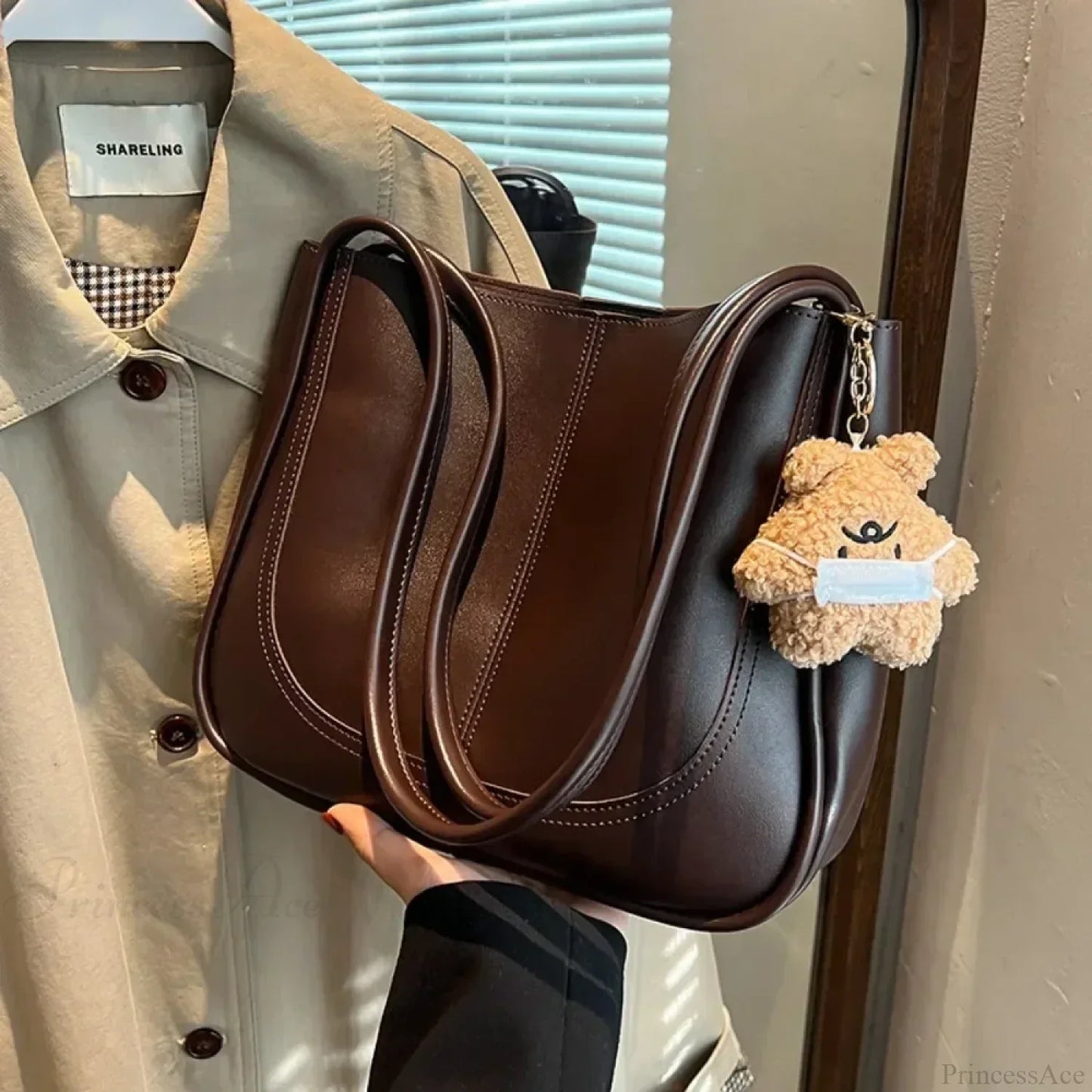Minimalist PU Leather Shoulder Bag